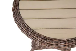 "Равенна" кофейный стол из искусственного ротанга, цвет коричневый