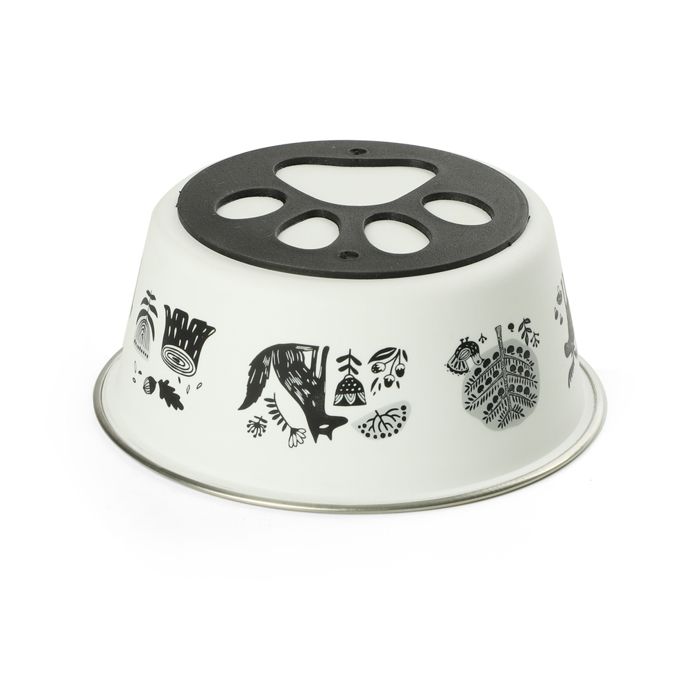 Миска металлическая на резинке "Лес", 0,35л, Triol