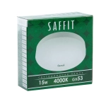 Лампа светодиодная GX53 15W 6400K таблетка, дневной белый свет, Saffit SBGX5315 55193, Упаковка 10 штук
