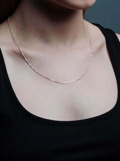 Silver Moon Цепочка Якорь граненный серебряная с серебрением, ширина 1,35 мм