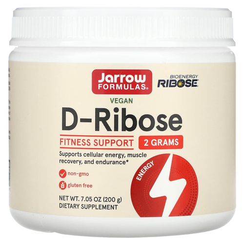 Jarrow Formulas, Веганская D-рибоза, 200 г (7,05 унции)