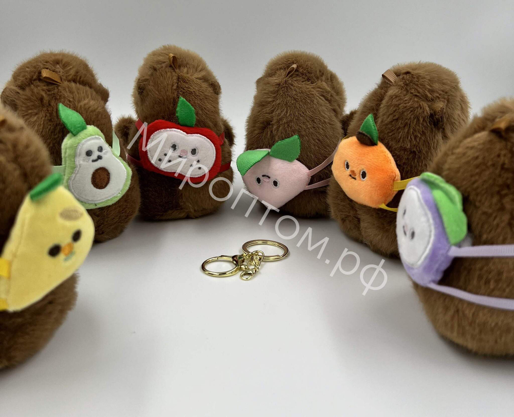 Брелок игрушка Капибара с рюкзаком 2.0 оптом