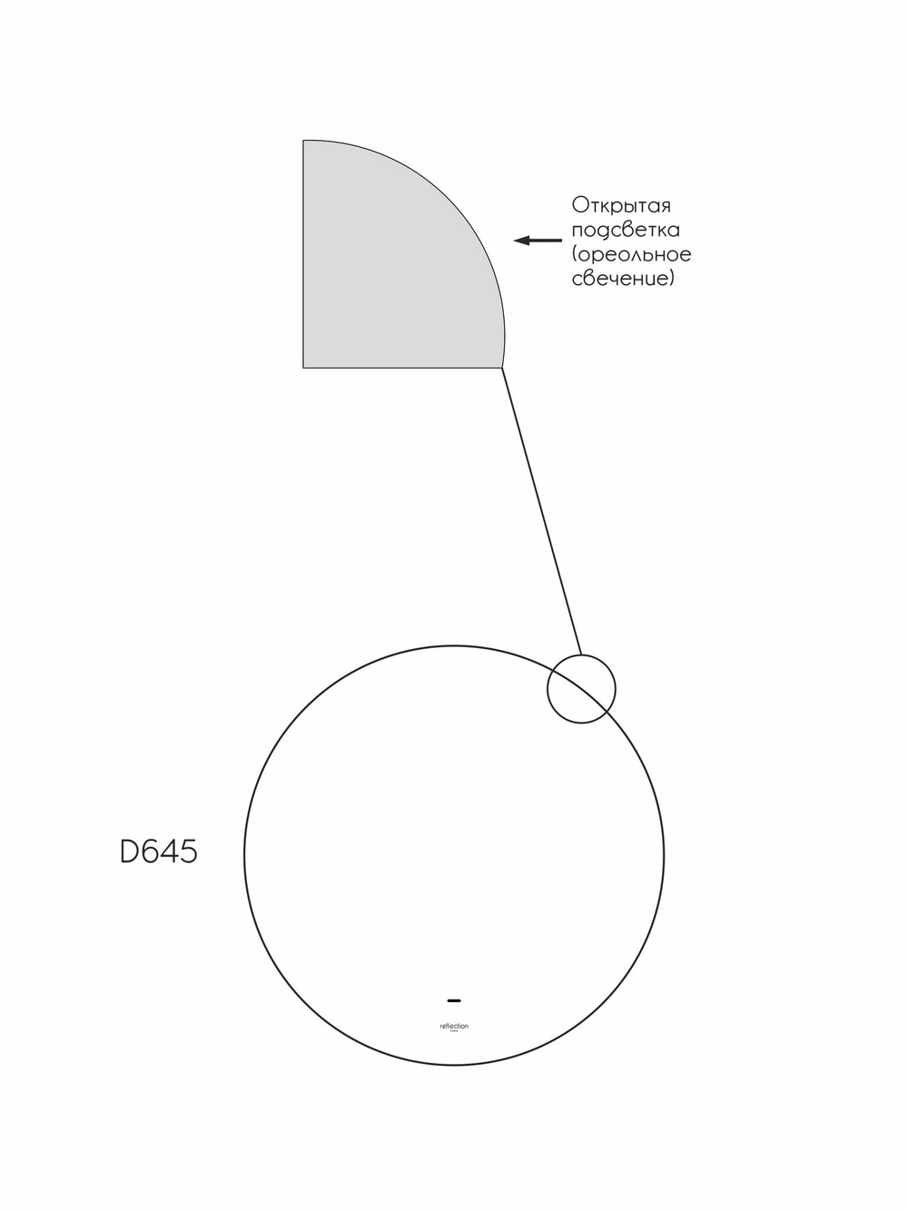 Зеркало Reflexion Hoop RF4310HO