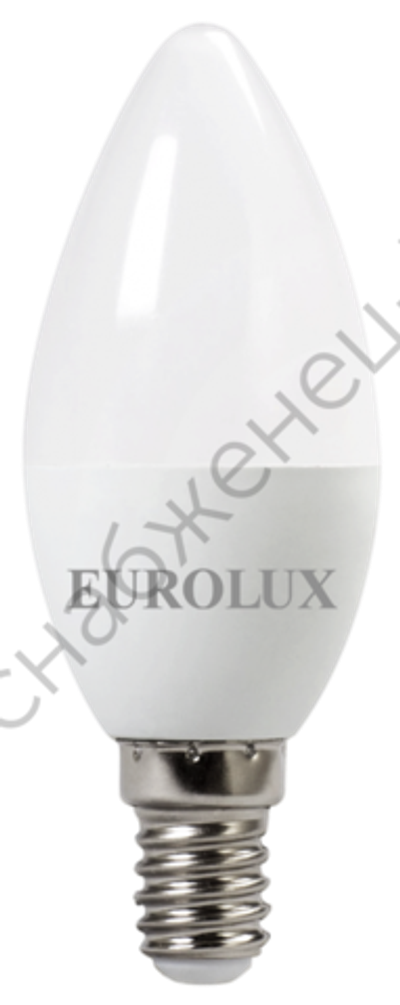 Лампа светодиодная EUROLUX LL-E-C37-5W-230-4K-E14