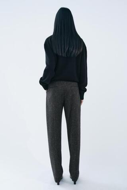 ZARA БРЮКИ ИЗ РЕЛЬЕФНОЙ ТКАНИ — ZW COLLECTION, КОРИЧНЕВЫЙ