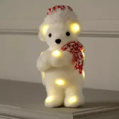 Светодиодная фигура Мишка в шапке 9×23×7 см., батарейки CR2032х2, тёплые LED, Luazon Lighting (4843989)
