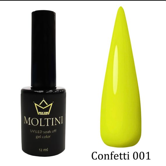 Гель-лак Moltini Confetti 001, 12 ml