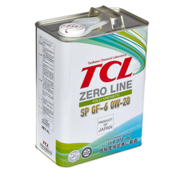 Масло моторное TCL Zero Line Fully Synth, Fuel Economy, SP, GF-6, 0W20, 4л