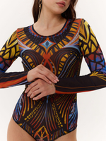 Купальник с рукавом Африка