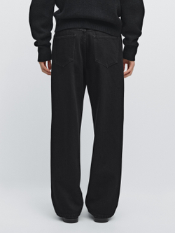 Massimo Dutti Джинсы широкого кроя, черный