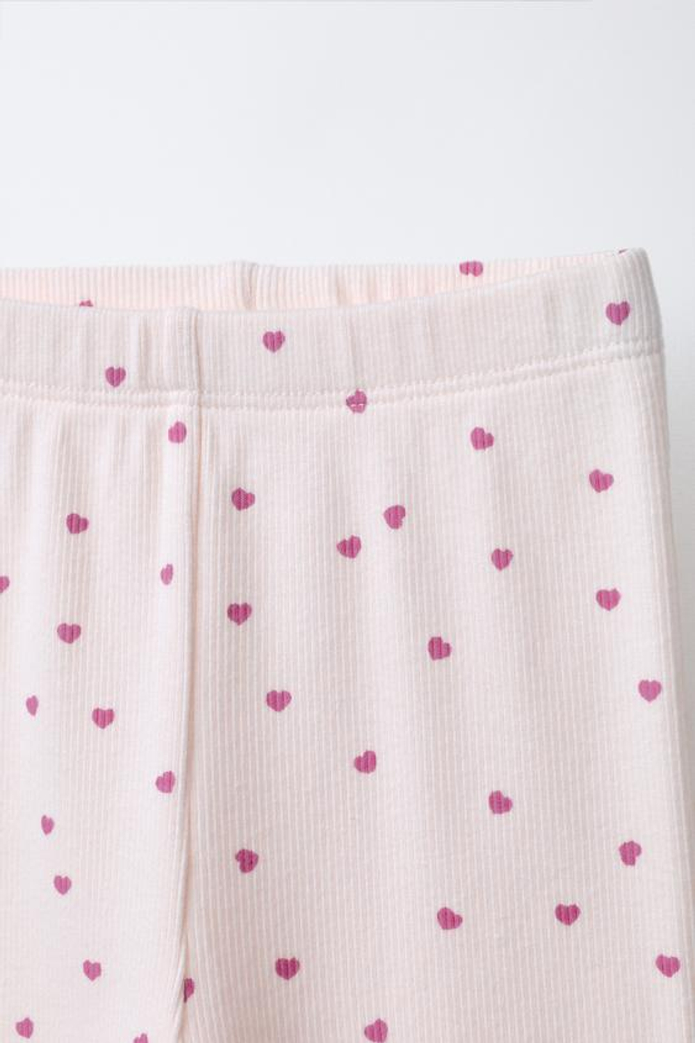 ZARA НАБОР ИЗ ДВУХ ЛЕГИНСОВ С СЕРДЕЧКАМИ И ОДНОТОННЫХ, РОЗОВЫЙ