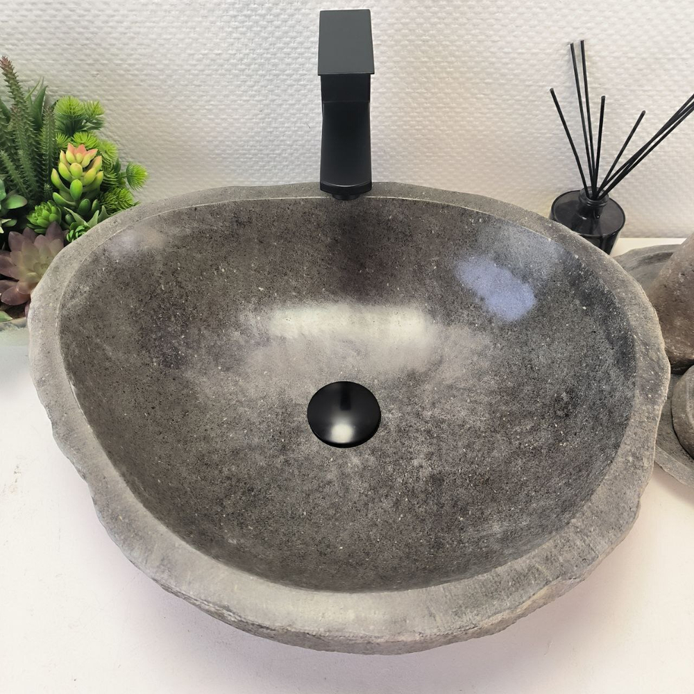 Раковина из речного камня RS-63492 (51*42*16) 0122