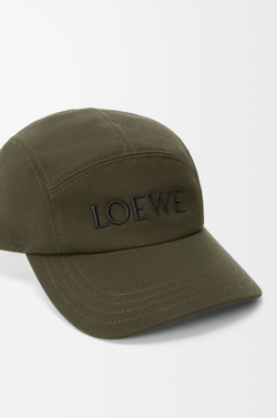 Loewe Походная кепка из хлопка, темный хаки