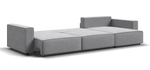 Угловой диван BOSS SOFT MODOOL MAX велюр Monolit сталь