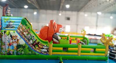 Коммерческий надувной батут «Прайд 2» с широким входом, 12*7*6 м