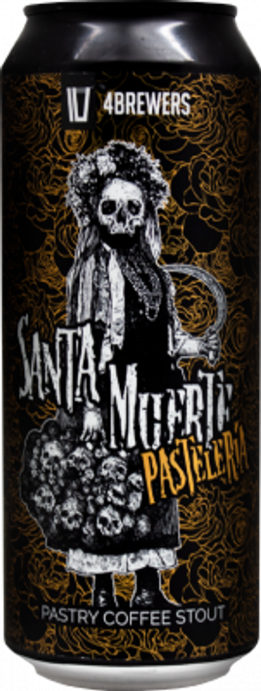 Пиво 4 Пивовара Санта Муэрте Пэстелерия / 4 Brewers Santa Muerte Pasteleria 0.5л - 6шт