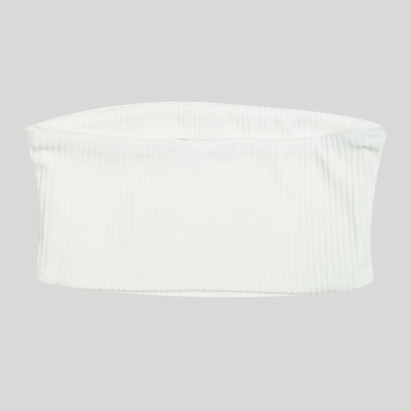 Bandeau Crop Top White