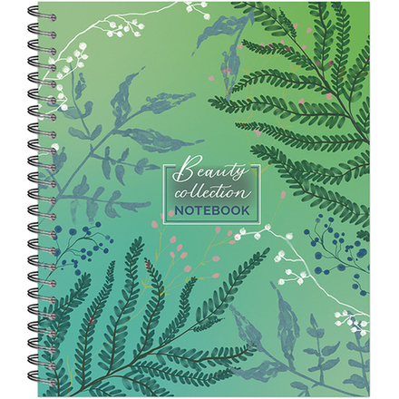 НОВИНКА! Тетрадь общая 96 листов на металлическом гребне "Нежные паттерны"