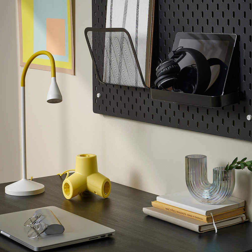 IKEA HORNFELS  (ИКЕА ХОРНФЕЛС)  -  Удлинительный кабель, желтый, 1,8 м