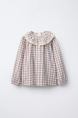 ZARA ПИЖАМА В КЛЕТКУ ВИШИ, ЦАЕТ МАЛЬВЫ