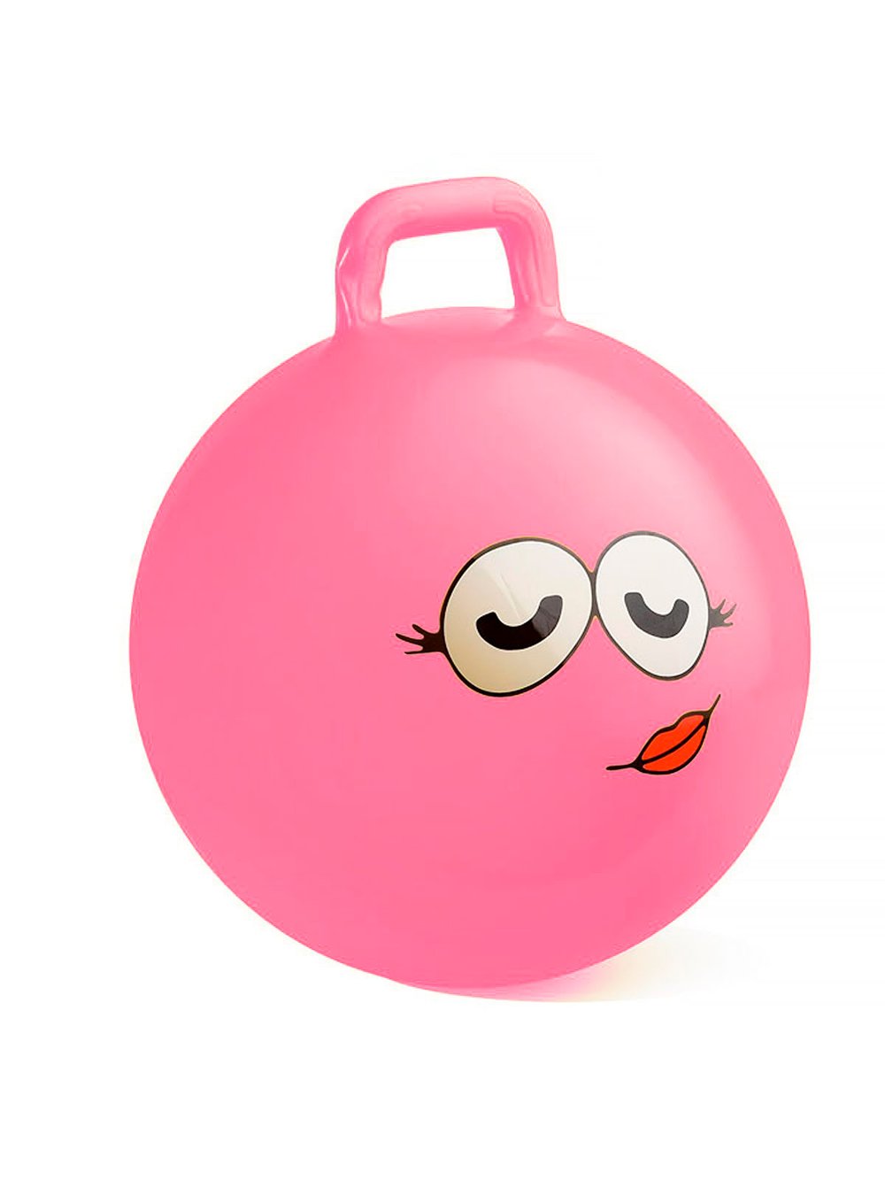 Мяч прыгун 45 см с ручкой (розовый цвет)