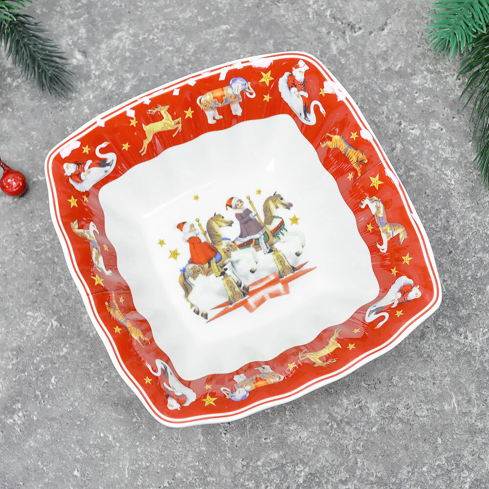 Салатник 15*4см "Новый год" 305-181, фарфор