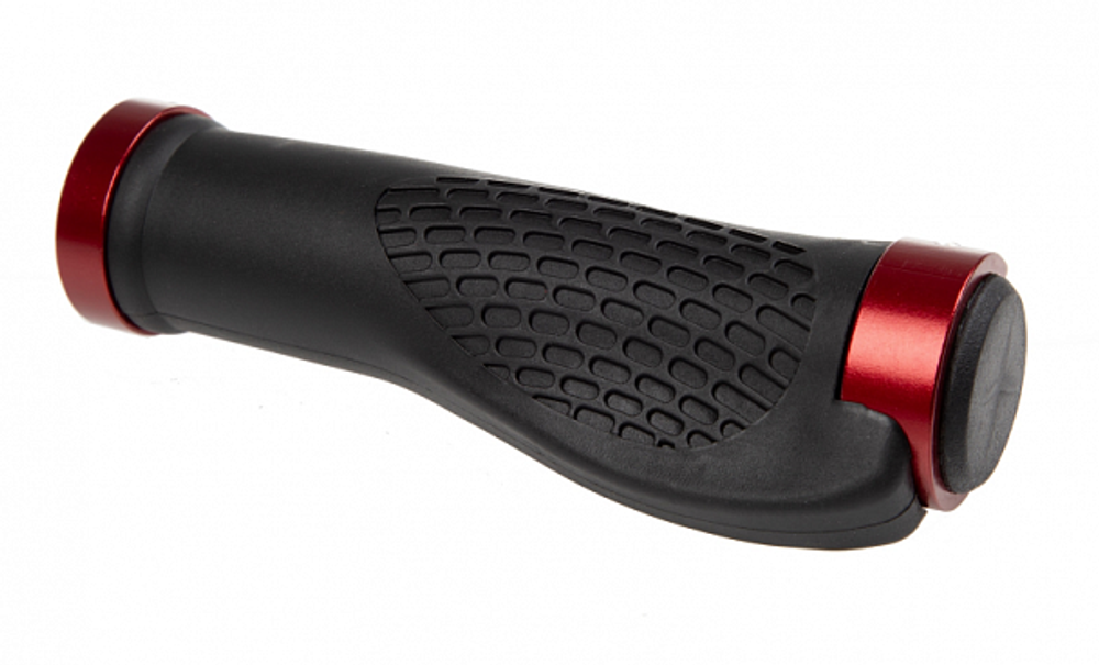 Грипсы 130мм FSD-DS12C чёрные с красными кольцами