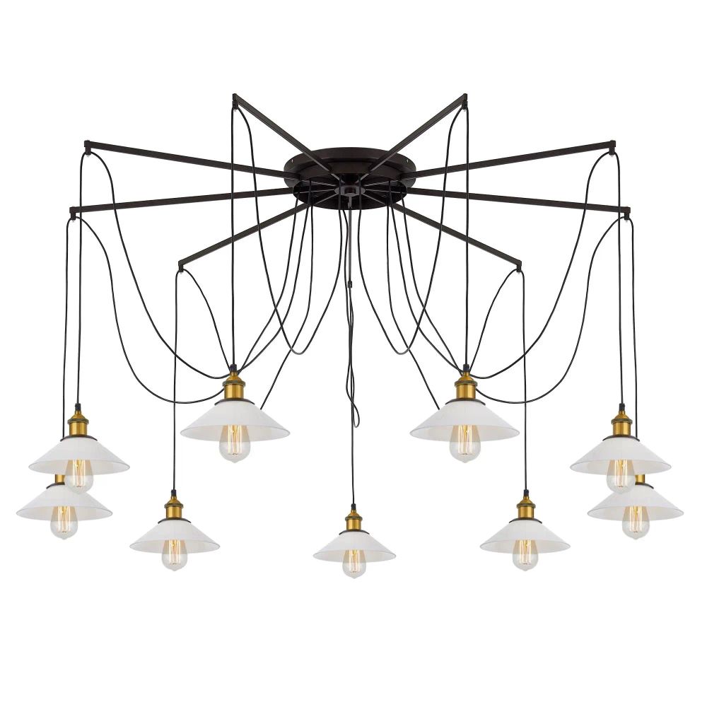 Citilux Эдисон CL451291 Люстра паук Венге Бронза