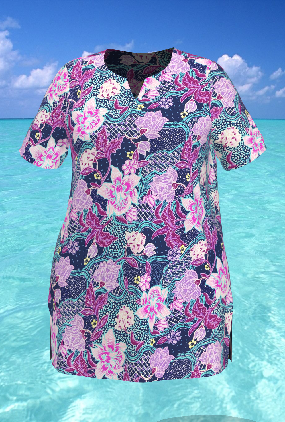 Купальный топ 17250 сиреневый