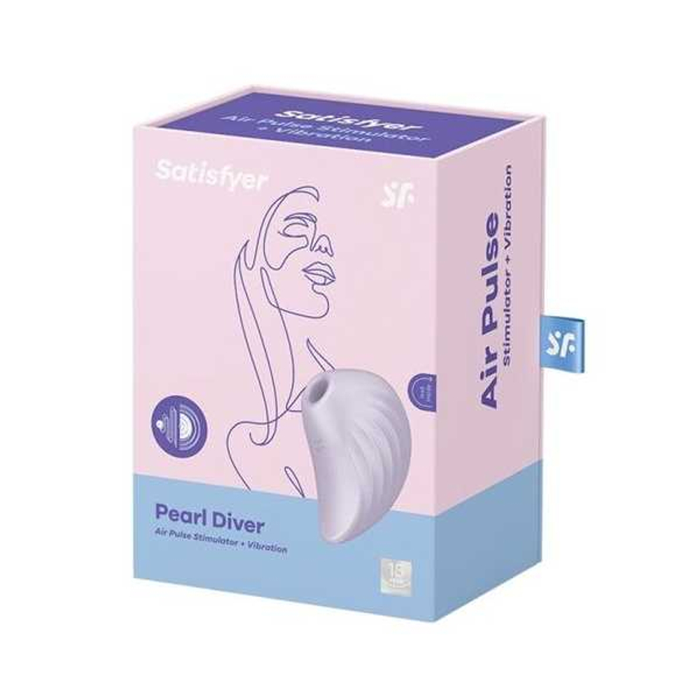 Сиреневый вакуум-волновой стимулятор клитора 9,1см Satisfyer Pearl Diver J2018-273-2
