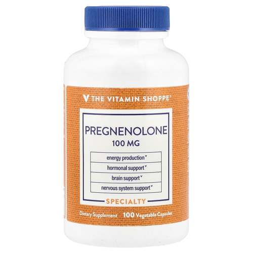 The Vitamin Shoppe, Прегненолон, 100 мг, 100 растительных капсул