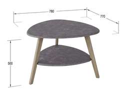 Стол журнальный Бруклин серый бетон/дуб сонома