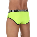 Яркие неоновые трусы-брифы из модального полотна (Размер: XL) (Цвет: салатовый)