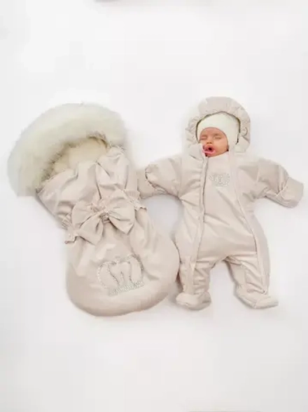 Конверт на выписку новорождённому зимний