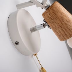 Бра с рожками DEER A SWITCH White/Light wood