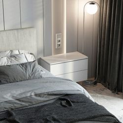 Выключатель проходной одноклавишный с подсветкой без рамки Werkel дымчатый W1210104