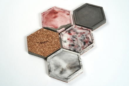 Подставка декоративная гексагон (серая, белая, цветн.)