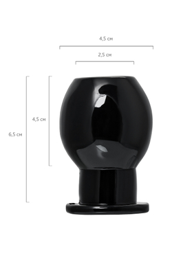 Анальная втулка TOYFA Basic M, TPE, чёрная, 6,5 см