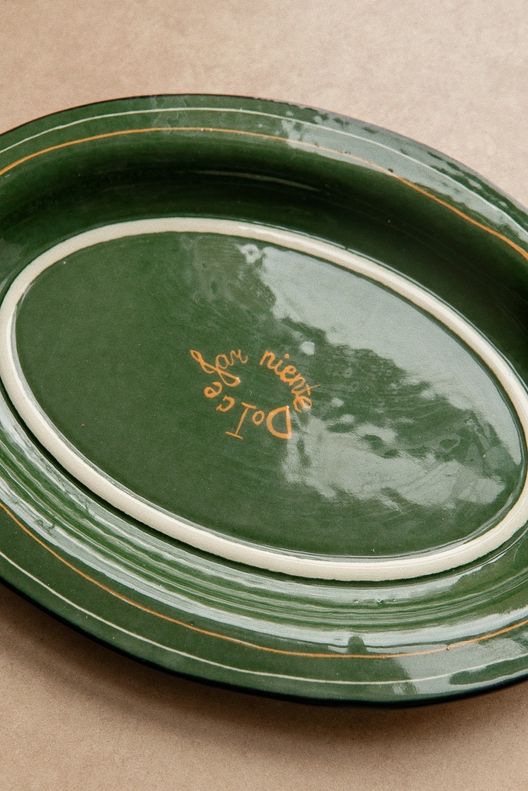 Тарелка Dolce far niente, зеленая / Bottega Alba