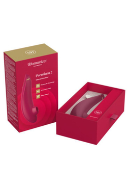 Womanizer Premium 2 - Бесконтактный клиторальный стимулятор, бордовый
