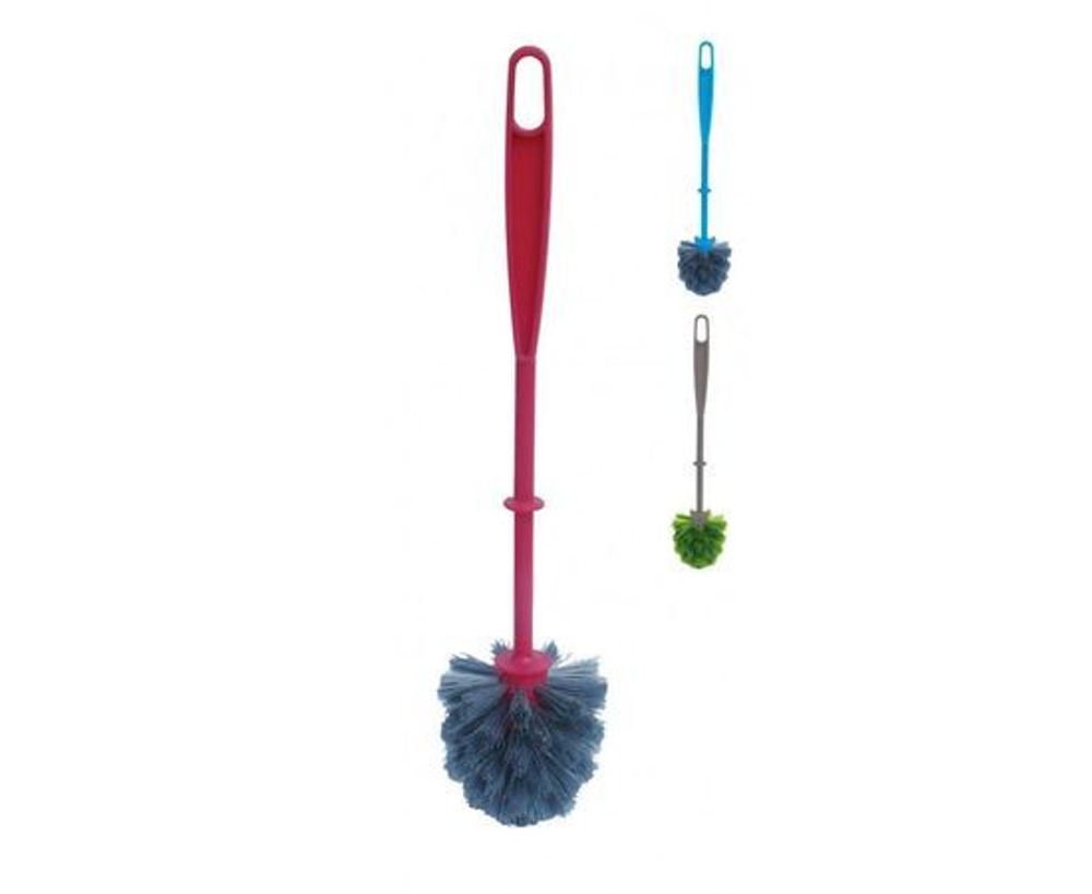 Ершик для туалета York без подставки полипропилен голубой 80х360х80мм