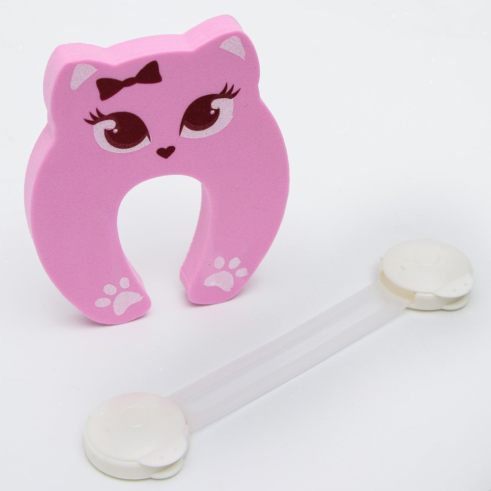 4669216 Набор блокираторов "Кошка": стопер EVA, универсальный гибкий, 2 шт