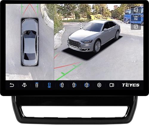 Магнитола для Mitsubishi ASX 2020+ (ШГУ 8", рамка тип 2) - Teyes CC3-2K-360 монитор 13" 2K QLED на Android 10, Быстрая, CarPlay, 4G SIM-слот, 4 камеры в комплекте