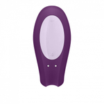 Фиолетовый вибратор для пар Double Joy с управлением через приложение (Цвет: фиолетовый)