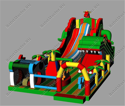 Большая и высокая горка "Змей Горыныч 3" 17*11*9 м