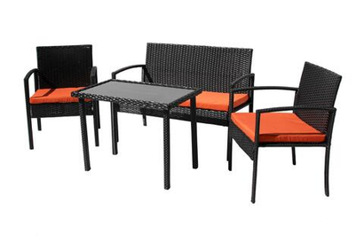 Набор мебели Бостон NEW арт.SFS002/2 черный, оранжевый "Garden story"