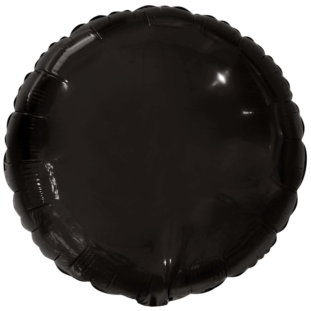 Шар фольгированный Круг 46 см (Черный)