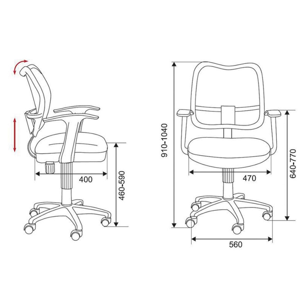 Кресло детское Бюрократ CH-W797, PL, ткань розовая/сетка, механизм качания, пластик белый