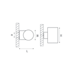 351617 Светильник PARO 2xDR111 ЧЕРНЫЙ IP65