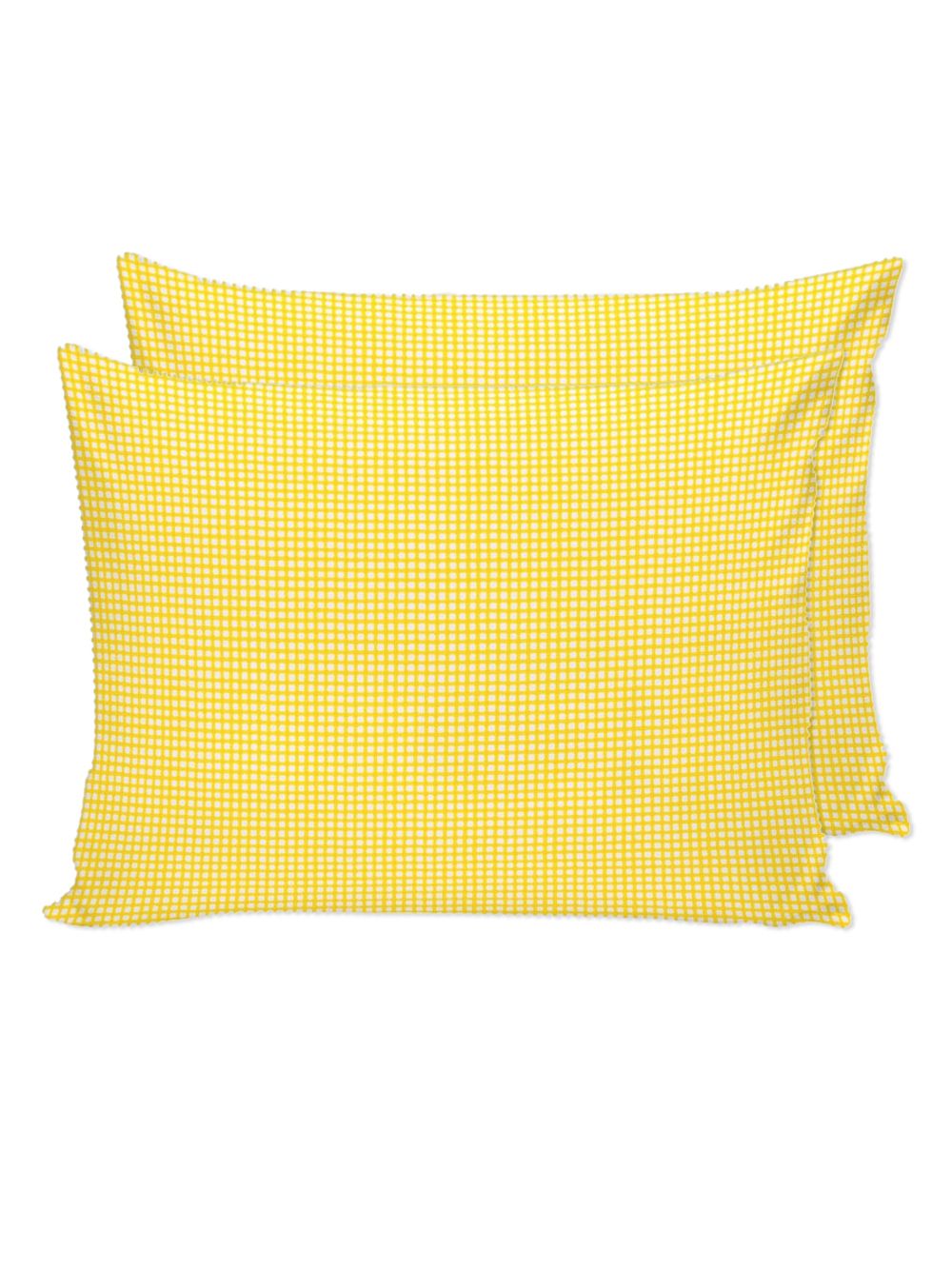 Постельное белье Сказка "Желтая клеточка" семейное Наволочка 50х70 см 2 шт Простынь на резинке 160х200 см Пододеяльник 145х215 см(2шт) , перкаль